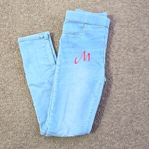 Embroidery Jean Leggings